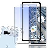Qrivp 対応 Google Pixel 7A ガラスフィルム ブルーライトカット ガイド枠付き 指紋認証対応 【2+2枚セット ガイド枠付き】日本旭硝子素材製 pixel7a フィルム ピクセル7a ガラスフィルム 2枚 + カメラフィルム 2枚+ガイド枠付き 指紋認証鋭敏 強化ガラス 液晶 保護フィルム 防指紋 撥水・防水 気泡レス 耐衝撃 飛散防止 自動吸着 貼り付け 簡単 硬度9H 高透過率 撥水撥油 指紋防止QGPP7AL4K