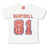 ベビードール ナンバーTシャツ 子供服 120cm ホワイト