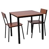 UNE BONNE(ウネボネ)ダイニングテーブルセット ダイニングセット 北欧 3点セット 75×75 2人掛け 2人用 シンプル お客様組立 家具通販 TEAK