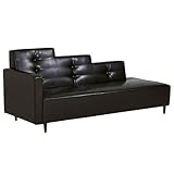 arne ソファー 3人掛け 肘付き 合皮レザー リビング Step カウチソファ ダークブラウン