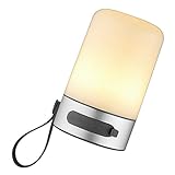 AMIR ベッドサイドランプ タッチセンサー式 目覚ましライト USB充電式 テーブルランプ RGB 256色可調節 LED ナイトライト 明るさ調整可能 授乳用 寝室用 防水防災 携帯便利