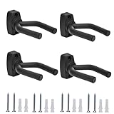 Meltryllis ギターハンガー 4個セット 10枚ピック付き 高耐久 壁掛け 壁掛け ギターホルダー フック幅調整可能 ネック保護クッションタイプ 初心者向けギターフック＆ピックセット ピック0.75mm + 0.5mm 各5個