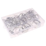 KESOTO 60個入り　燃料ライン　エアーホース　スチールクリップ