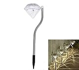 macaroni（マカロニ） ソーラー 太陽 光 充電 ダイヤモンド 型 LED ガーデン ライト 4個 セット