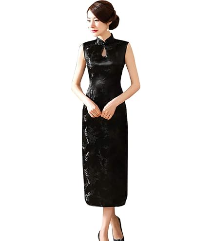 Amazon.co.jp: チャイナドレス ノースリーブ ロング チャイナ服