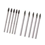 Fenteer 超硬　セラミック　ガラス　タイル　三角形　ドリルビット　穴　オープナー　4ミリメートルと6ミリメートル