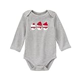ジンボリー GYMBOREE/ スノーマン パルズ ボディスーツ ヘザー グレー ロンパース長袖 0～3ヶ月【並行輸入】