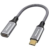 CLEEFUN USB C 延長ケーブル 短い/0.5m USB 3.1 Gen2(10Gbps) Type-c 延長 50cm 100W/5A PD急速充電 タイプc 延長コード ラップトップ/タブレット/スマートホン/ハブ/ワイヤレス充電器/防犯カメラなどUSB-Cデバイスに対応