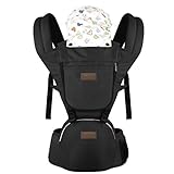 LaNova 抱っこひも 赤ちゃん おんぶ紐 スリーピング付き 赤ちゃん用品 ベビーキャリア ブラック