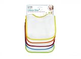 First Steps Bib Set (White with Multicoloured Trims by First Steps