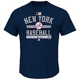 ニューヨーク・ヤンキースMLBクーパーズタウンメンズチームプロパティTシャツブルー( M )