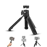 JJC 三脚 + スマホホルダー 自撮り棒 卓上三脚 ビデオVLOG三脚 3段伸縮 ソニー Sony ZV-1 RX100 VII VI VA V IV Ricoh GR III IIIx Canon G7X Mark III II Olympus TG-7 TG-6 TG-5 TG-4 TG-3 Fujifilm X-T50 X100VI Panasonic TS30 カメラ & スマホ 用