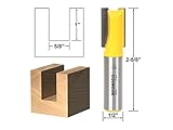 Yonico 14954 ストレートルータービット 幅15.875mm（5/8インチ） x 刃長25.4mm（1インチ） 軸部12.7mm（1/2インチ）