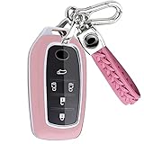 PELKERDR アルファード ヴェルファイア 40/30系 ハリアー80系 プリウス60系クラウン クロスオーバー ハイラックス GUN125 ランドクルーザー 200系 RAV4 PHV GRカローラ GRヤリス グランエース トヨタ 用 キーケース キーホルダー (ピンクB)