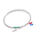 uxcell 熱電対 Kタイプ K型センサ 1M M6 0-400℃ センサ径 4.3mm シルバートーン 1個入り