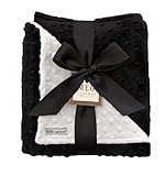 MEG Original Baby Blanket in White and Black Minky Dot by MEG Original