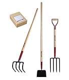 Kylin 3-Piece Garden Tools Set - Include Potato Fork/ Forged Scraper / Spading Fork [並行輸入品]