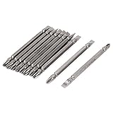 uxcell　差し替えビット　双方向スクリュードライバービット　フラット・ 　PH2タイプ　六角シャンク　10個