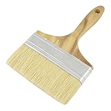 SODIAL(R) 6"ワイドブリストルヘアウッドハンドルペイントブラシウォールペインティングツール