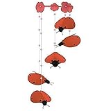 The Butterfly Grove Ladybug Mobile Decoration 3D Mesh Nylon Ladybird Decor, Coral Red by The Butterf
