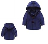 人気　イングランド風　男女兼用　ラシャコート/コート/アウター/上着　防寒　フード付き　子供服 女の子　おしゃれ　ベビー服　男の子　幼児　赤ちゃん服　長袖　５サイズ　出産祝い/プレゼント90CM－10