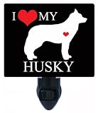 Night Light – I Heart My Husky – Love – 犬LED Night Light