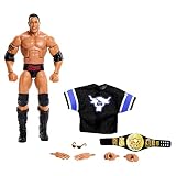 WWEロックエリートコレクションアクションフィギュア、デラックスアーティキュレーション&本物そっくりのディテール、アイコニックなアクセサリー付き、6インチ