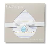 C.R. Gibson Jacquard Muslin Swaddle Blanket By Baby Dumpling Measures 35 x 35 - Blue Multi Stripe [並