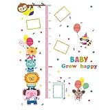 Cartoon Animals Height Measurement Wall Stickers Growth Chart Removable Wall Decals Home Decor PVC A