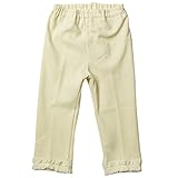 《H28年秋冬物》(日本製) Pample Mousse(パンプルムース) フライススパン長丈裾レーススパッツ 80cm /IV NO.DP-63302