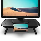 モニター台 机上台 在宅勤務 Klearlook 【全てのキーボードに適応・収納力抜群・折りたたみ式】 耐荷重20kg 幅43cm パソコン