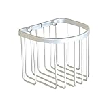 niceeshop ( TM ) multi-fonction Alumimum壁マウントトイレペーパーホルダーバスケット 14x14x12cm シルバー 621033345915