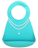 [pop cat baby] 赤ちゃん 食事用 エプロン フォーマル よだれかけ スタイ ビブ シリコン (グリーン)