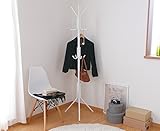 ハンガーポール 耐荷重20kg 衣類 収納 洋服掛け ホワイト　コートハンガー スチール ハンガーラック