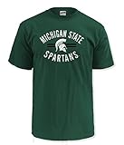 NCAA Michigan State SpartansメンズPro重量半袖カレッジロゴTee L ホワイト