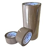 OPPテープ 48×100m 幅48mm 厚み45μ 幅48mm 長さ100ｍ 透明 茶 梱包 発送 tape【OPP45B-b5】 (5, 茶（Brown）)