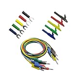 Dolity 4mm 　バナナ→ バナナプラグテストリードキット　 マルチメーターに対応　ワニ口クリップ付き　耐久性 互換性