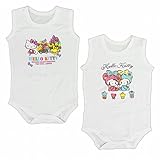 ボディスーツ ベビー 女の子 HELLO KITTY 袖なし ロンパース 2枚組 ホワイト 70