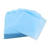 uxcell　CD不織布ケース　CD収納　バッグ　保護　ブルー　12.5cm x 13.5cm　100枚入り