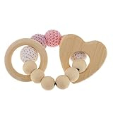 Lovoski ティースリング　木製　つかむ反射　編みビーズ　形状認識　おもちゃ　　全4種 - ＃2