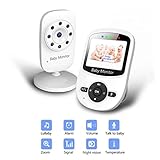Duang® ベビーモニター わが家の安心モニター 双方向音声通信可能 通信距離300m ナイトランプ付 安心 遠隔対話 育児 年寄り介護 (カメラベビーモニター)