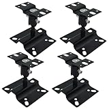 Morisho 汎用 スピーカー ブラケット 天井 天吊り 壁掛け 台 スタンド 取り付け 固定 マウント ベース 金具 4個 セット