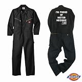 【Dickies】ディッキーズ 長袖 つなぎ ツナギ カスタム カバーオール ｢BLACK｣「バイク・車・シンプル系」