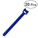 ULTNICE 20PCS再利用可能なケーブル結束フックとループコード結束ケーブル結束ストラップスティッキーファブリックファスナー