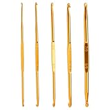 Craft Countyかぎ針編みフックキット | 1mm~8mmの両面かぎ針編みフック5個 | スターターキットやトラベルキットに最適