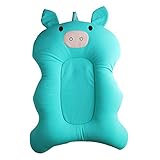 Firlar　ベビーお風呂マット　沐浴サポートクッション ベビーバス用品 おふろマット　バスチェア　赤ちゃん　新生児 シャワー スポンジマット可愛い　快適 風呂楽しい (Green)