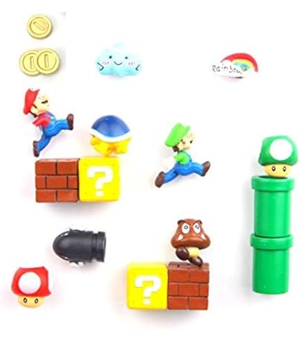 Amazon.co.jp: マリオ 冷蔵庫マグネットセット 14個 オフィス用