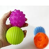 4pcs /セット赤ちゃん用ボールおもちゃsoudingカラフルMultivariant簡単グリップ子手Caught学習Children 's Favor Gift