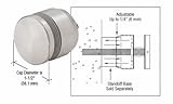 CRLサテンクロム調節可能な高さスタンドオフキャップfor 1 – 1 / 4 "ベース