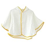 ブルーム 日本製 4重ガーゼ ベビーポンチョ (水玉イエロー）